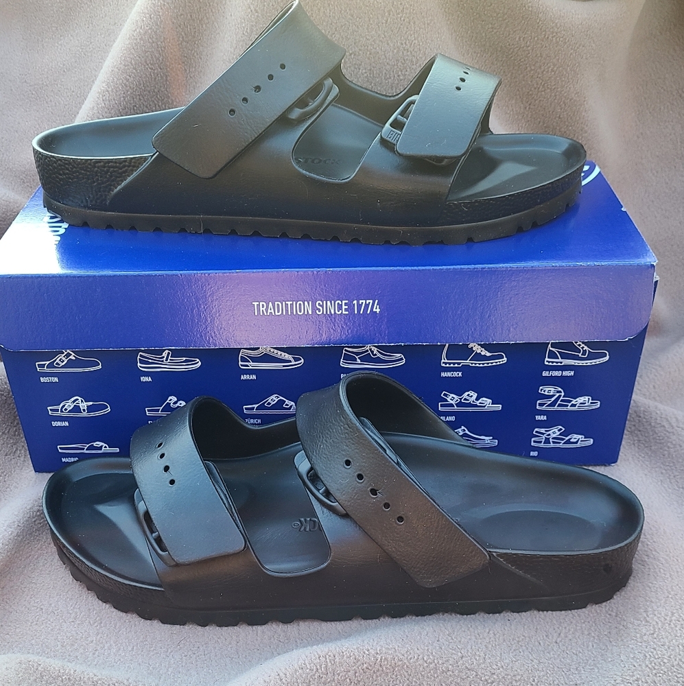 Birkenstock EVA Black Arizona Sandals Size 41